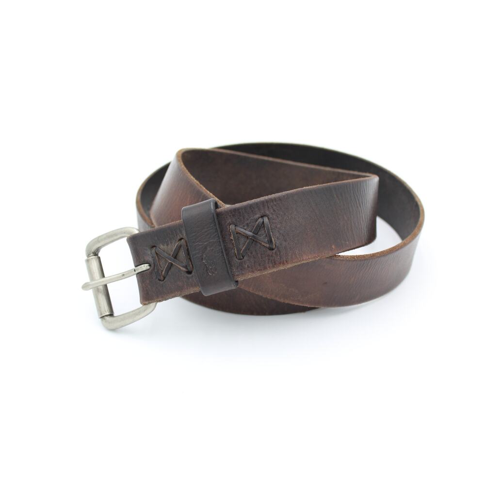 Polo Ralph Lauren Belt Mens 38 95 cm Brown Leather Distressed Casual Workwear